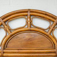 Large Dome Top Bamboo Mirror