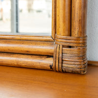 Large Dome Top Bamboo Mirror