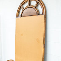 Large Dome Top Bamboo Mirror