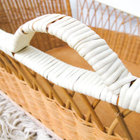 Wicker Bassinet with Wood Bottom