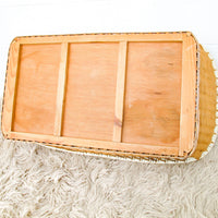 Wicker Bassinet with Wood Bottom