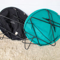 Black Folding Metal Canvas Hedstrom saucer chair