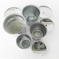 Set of 4 Travco Midcentury Chrome Kitchen Canisters with Lids