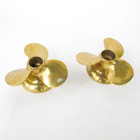 Brass Boat Propeller Candlestick Holders