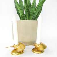 Brass Boat Propeller Candlestick Holders