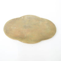 Brass Scalloped Edge Tray with Rounded Oval Edges