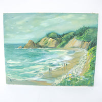 Painted Beach Scape Painting with People