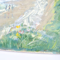 Painted Beach Scape Painting with People