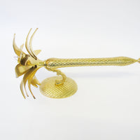 Pineapple Palm Brass Wall Sconce Candelabra Candle Holder