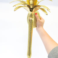 Pineapple Palm Brass Wall Sconce Candelabra Candle Holder