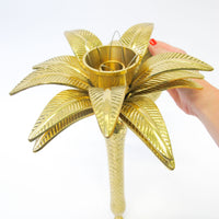 Pineapple Palm Brass Wall Sconce Candelabra Candle Holder