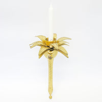 Pineapple Palm Brass Wall Sconce Candelabra Candle Holder