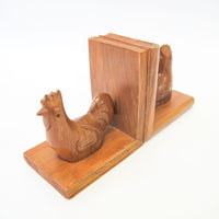 Solid Wood Hen Bookends