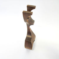 Deer Ram Primitive Burnt Wood Brutalist Midcentury Wood Sculpture