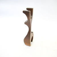 Deer Ram Primitive Burnt Wood Brutalist Midcentury Wood Sculpture