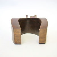 Deer Ram Primitive Burnt Wood Brutalist Midcentury Wood Sculpture