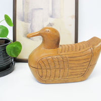 Carved Wood Duck Box