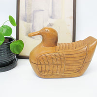 Carved Wood Duck Box