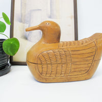 Carved Wood Duck Box