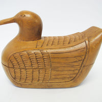Carved Wood Duck Box