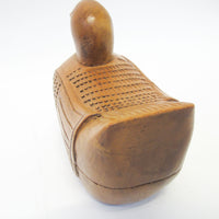 Carved Wood Duck Box