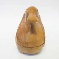 Carved Wood Duck Box