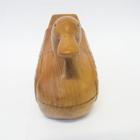 Carved Wood Duck Box