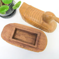 Carved Wood Duck Box