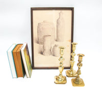 Set of 3 Brass Moroccan Candlesticks