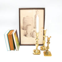 Set of 3 Brass Moroccan Candlesticks