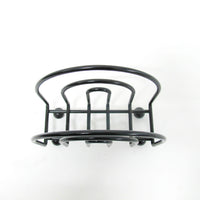 Black Midcentury Rainbow Shaped Metal Organizer with Nubby Legs