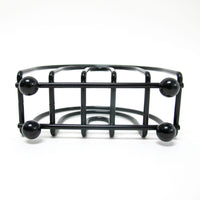 Black Midcentury Rainbow Shaped Metal Organizer with Nubby Legs