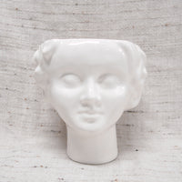 White Ceramic Womans Face Vase C. Mallorca Felanitx Pottery