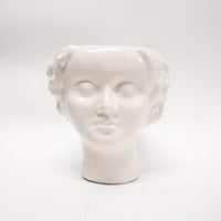 White Ceramic Womans Face Vase C. Mallorca Felanitx Pottery