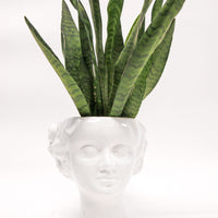 White Ceramic Womans Face Vase C. Mallorca Felanitx Pottery