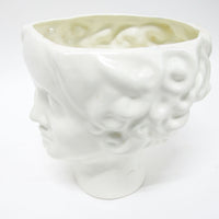 White Ceramic Womans Face Vase C. Mallorca Felanitx Pottery