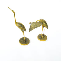 Set of two Brass Crane Sculptures