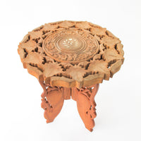 Large Teak Table with Lattice Detailing