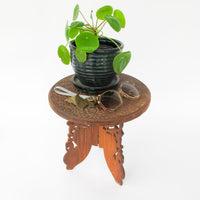 Medium Teak Table with Taj Mahal Detailing