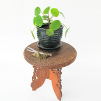 Medium Teak Table with Taj Mahal Detailing