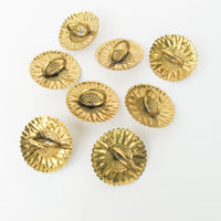 Set of 8 Brass Sunflower Napkin Holders