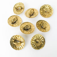 Set of 8 Brass Sunflower Napkin Holders