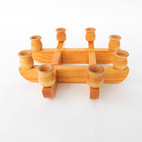 Kriss Cross Wood Swedish Candlestick Holders