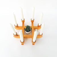 Kriss Cross Wood Swedish Candlestick Holders