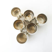 Set of 6 Sterling Silver Plated Glasses / Candle Holders by Oneida Silversmith