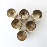 Set of 6 Sterling Silver Plated Glasses / Candle Holders by Oneida Silversmith
