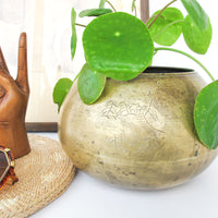Asian Brass Vase Plant Pot