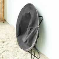 Black Folding Metal Canvas Hedstrom saucer chair