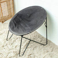 Black Folding Metal Canvas Hedstrom saucer chair