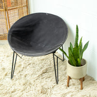 Black Folding Metal Canvas Hedstrom saucer chair